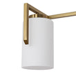 Load image into Gallery viewer, LightFixturesUSA - Brass 3 - Light Frosted Glass Cylindrical Shade Vanity Wall Sconce - Wall Sconce - 3 - Lt -