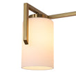 Load image into Gallery viewer, LightFixturesUSA - Brass 3 - Light Frosted Glass Cylindrical Shade Vanity Wall Sconce - Wall Sconce - 3 - Lt -