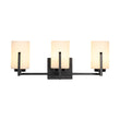 Load image into Gallery viewer, LightFixturesUSA - Brass 3 - Light Frosted Glass Cylindrical Shade Vanity Wall Sconce - Wall Sconce - Black -