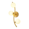 Load image into Gallery viewer, LightFixturesUSA - Brass 3 - Light Frosted Glass Globe Semi Flush Wall Lamp - Wall Sconce - Brass -