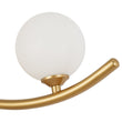 Load image into Gallery viewer, LightFixturesUSA - Brass 3 - Light Frosted Glass Globe Semi Flush Wall Lamp - Wall Sconce - Brass -