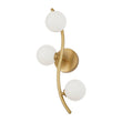 Load image into Gallery viewer, LightFixturesUSA - Brass 3 - Light Frosted Glass Globe Semi Flush Wall Lamp - Wall Sconce - Brass -