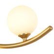 Load image into Gallery viewer, LightFixturesUSA - Brass 3 - Light Frosted Glass Globe Semi Flush Wall Lamp - Wall Sconce - Brass -