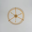 Load image into Gallery viewer, LightFixturesUSA - Brass 3 - Light Ribbed Glass Drum Lantern Pendant Light - Chandelier - Brass -