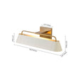 Load image into Gallery viewer, LightFixturesUSA - Brass Beige Iron Rectangle Shade Vanity Sconce Picture Light - Wall Sconce - 18.5 in -