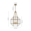 Load image into Gallery viewer, LightFixturesUSA - Brass Clear Glass Geometric Cube Lantern Pendant Light - Chandelier - Brass -