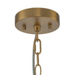 Load image into Gallery viewer, LightFixturesUSA - Brass Clear Glass Geometric Cube Lantern Pendant Light - Chandelier - Brass -