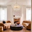 Load image into Gallery viewer, LightFixturesUSA - Brass Cluster Sculpture Texture Glass Globe Bubble Chandelier - Chandelier - Brass - 8 - Lt