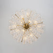 Load image into Gallery viewer, LightFixturesUSA - Brass Draped Ribbed Glass Bubble Round Pendant Chandelier - Chandelier - 12 - Lt -