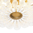 Load image into Gallery viewer, LightFixturesUSA - Brass Draped Ribbed Glass Bubble Round Pendant Chandelier - Chandelier - 6 - Lt -