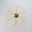 Load image into Gallery viewer, LightFixturesUSA - Brass Draped Ribbed Glass Bubble Round Pendant Chandelier - Chandelier - 6 - Lt -