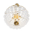 Load image into Gallery viewer, LightFixturesUSA - Brass Draped Ribbed Glass Bubble Round Pendant Chandelier - Chandelier - 6 - Lt -
