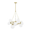 Load image into Gallery viewer, LightFixturesUSA - Brass Halo Shine Opal Glass Bubble Ring Chandelier - Chandelier - Brass (Exclusive Offer) -