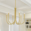 Load image into Gallery viewer, LightFixturesUSA - Brass Mid - Century Minimalist Tiered Candle Style Chandelier - Chandelier - 1 Tier -