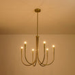 Load image into Gallery viewer, LightFixturesUSA - Brass Mid - Century Minimalist Tiered Candle Style Chandelier - Chandelier - 2 Tiers -