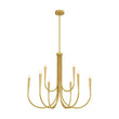 Load image into Gallery viewer, LightFixturesUSA - Brass Mid - Century Minimalist Tiered Candle Style Chandelier - Chandelier - 2 Tiers -