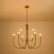Load image into Gallery viewer, LightFixturesUSA - Brass Mid - Century Minimalist Tiered Candle Style Chandelier - Chandelier - 2 Tiers -