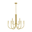 Load image into Gallery viewer, LightFixturesUSA - Brass Mid - Century Minimalist Tiered Candle Style Chandelier - Chandelier - 2 Tiers -