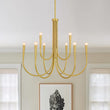 Load image into Gallery viewer, LightFixturesUSA - Brass Mid - Century Minimalist Tiered Candle Style Chandelier - Chandelier - 2 Tiers -