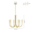 Load image into Gallery viewer, LightFixturesUSA - Brass Mid - Century Minimalist Tiered Candle Style Chandelier - Chandelier - 2 Tiers -