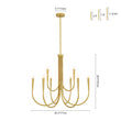 Load image into Gallery viewer, LightFixturesUSA - Brass Mid - Century Minimalist Tiered Candle Style Chandelier - Chandelier - 2 Tiers -