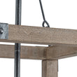 Load image into Gallery viewer, LightFixturesUSA - Candle Style Weathered Wooden Square Cage Pendant Light - Chandelier - Rustic -