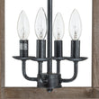 Load image into Gallery viewer, LightFixturesUSA - Candle Style Weathered Wooden Square Cage Pendant Light - Chandelier - Rustic -