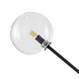 LightFixturesUSA - Celestial Glass Globe Sputnik Chandelier - Adjustable Linear Arm - Chandelier - Black -