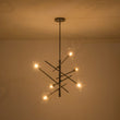 Load image into Gallery viewer, LightFixturesUSA - Celestial Glass Globe Sputnik Chandelier - Adjustable Linear Arm - Chandelier - Black -