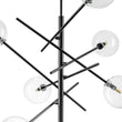 Load image into Gallery viewer, LightFixturesUSA - Celestial Glass Globe Sputnik Chandelier - Adjustable Linear Arm - Chandelier - Black -