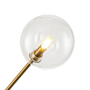 LightFixturesUSA - Celestial Glass Globe Sputnik Chandelier - Adjustable Linear Arm - Chandelier - Brass -