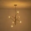 Load image into Gallery viewer, LightFixturesUSA - Celestial Glass Globe Sputnik Chandelier - Adjustable Linear Arm - Chandelier - Brass -