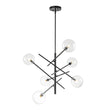 Load image into Gallery viewer, LightFixturesUSA - Celestial Glass Globe Sputnik Chandelier - Adjustable Linear Arm - Chandelier - Brass -