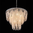 Load image into Gallery viewer, LightFixturesUSA - Chrome Glam 10 - Light Tiered Crystal Bead Round Chandelier - Chandelier - Chrome -