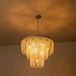 Load image into Gallery viewer, LightFixturesUSA - Chrome Glam 10 - Light Tiered Crystal Bead Round Chandelier - Chandelier - Chrome -