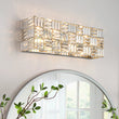 Load image into Gallery viewer, LightFixturesUSA - Chrome Luxe Crystal Linear Rectangle Bath Vanity Light - Wall Sconce - Chrome -