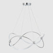 Load image into Gallery viewer, LightFixturesUSA - Chrome Twisted Weave Ribbon Warm LED Pendant Chandelier - Chandelier - Chrome -