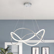 Load image into Gallery viewer, LightFixturesUSA - Chrome Twisted Weave Ribbon Warm LED Pendant Chandelier - Chandelier - Chrome -