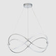 Load image into Gallery viewer, LightFixturesUSA - Chrome Twisted Weave Ribbon Warm LED Pendant Chandelier - Chandelier - Chrome -