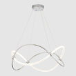 Load image into Gallery viewer, LightFixturesUSA - Chrome Twisted Weave Ribbon Warm LED Pendant Chandelier - Chandelier - Chrome -