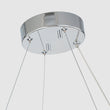 Load image into Gallery viewer, LightFixturesUSA - Chrome Twisted Weave Ribbon Warm LED Pendant Chandelier - Chandelier - Chrome -