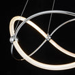 Load image into Gallery viewer, LightFixturesUSA - Chrome Twisted Weave Ribbon Warm LED Pendant Chandelier - Chandelier - Chrome -