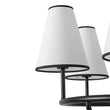 Load image into Gallery viewer, LightFixturesUSA - Classic 6 - Light Fabric Conical Shade Wheel Chandelier - Chandelier - Black -