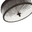 Load image into Gallery viewer, LightFixturesUSA - Clear Crackled Glass Drum Flush Mount Light - Ceiling Light - 12 in. -
