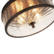 Load image into Gallery viewer, LightFixturesUSA - Clear Crackled Glass Drum Flush Mount Light - Ceiling Light - 12 in. -