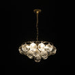 Load image into Gallery viewer, LightFixturesUSA - Cluster Ribbed Glass Globe Bubble Round Tiered Chandelier - Chandelier - Brass -