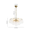 Load image into Gallery viewer, LightFixturesUSA - Cluster Ribbed Glass Globe Bubble Round Tiered Chandelier - Chandelier - Brass -