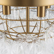 Load image into Gallery viewer, LightFixturesUSA - Cluster Sculpture Glass Bubble Round Semi Flush Chandelier - Chandelier - Brass -