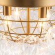 Load image into Gallery viewer, LightFixturesUSA - Cluster Sculpture Glass Bubble Round Semi Flush Chandelier - Chandelier - Brass -