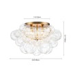 Load image into Gallery viewer, LightFixturesUSA - Cluster Sculpture Glass Bubble Round Semi Flush Chandelier - Chandelier - Brass -